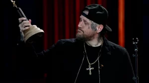 Jelly Roll performing at the Grand Ole Opry celebrating three number one hits ahead of his induction